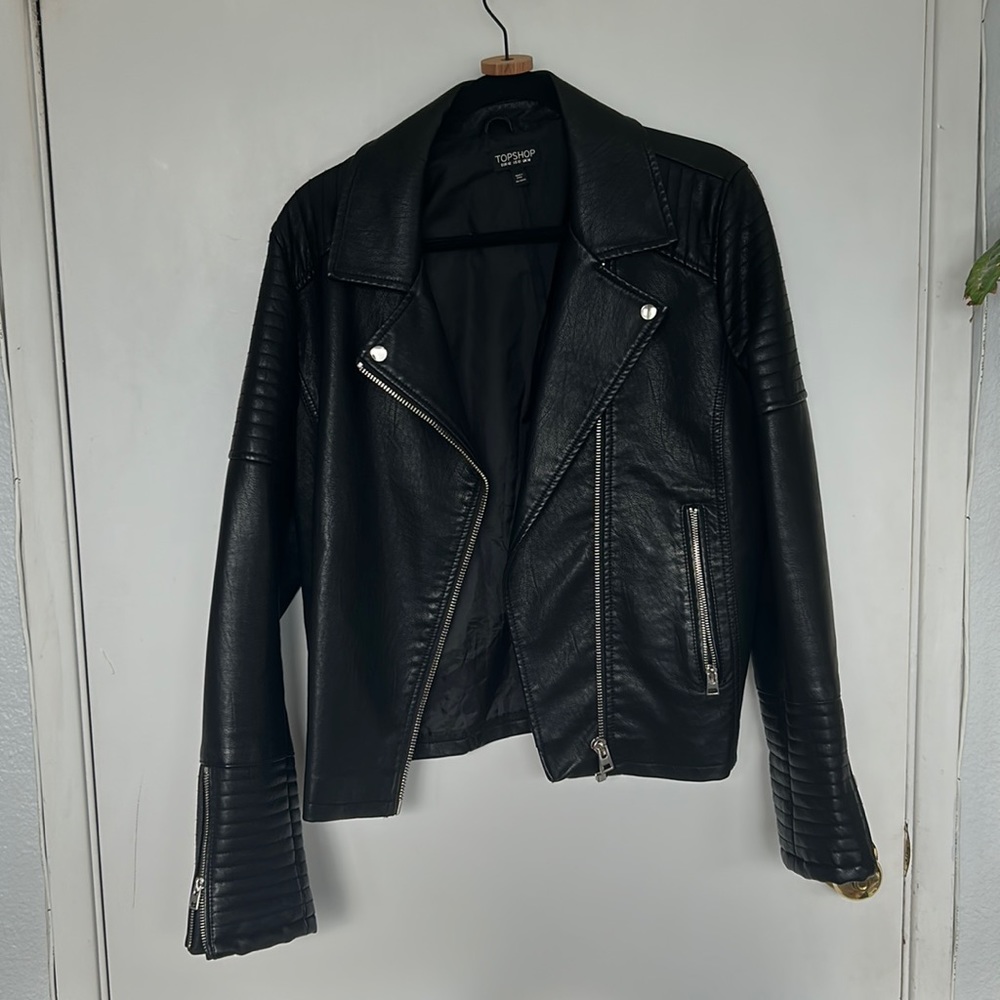Top shop faux leather jacket